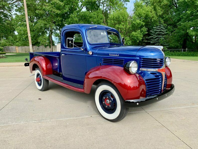 1946 Dodge 3/4 Ton Pickup, Blue & Red Pickup Truck [Over the top build]