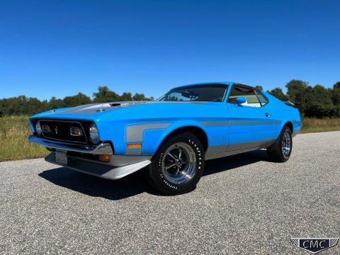 1970 Ford Mustang Boss 351 4SPD Grabber Blue White Interior Window Sticker Restored for sale