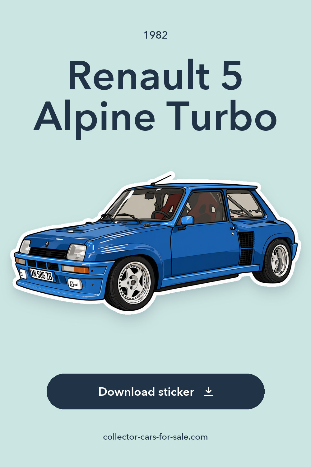 1982 Renault 5 Alpine Turbo sticker preview
