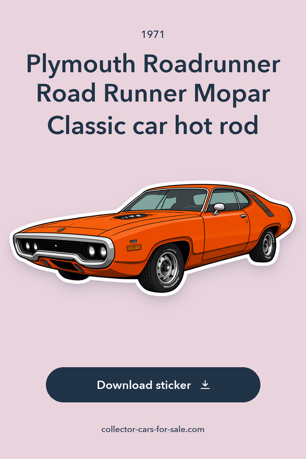 1971 Plymouth Roadrunner Road Runner Mopar Classic car hot rod 26,730 Miles VITA sticker preview