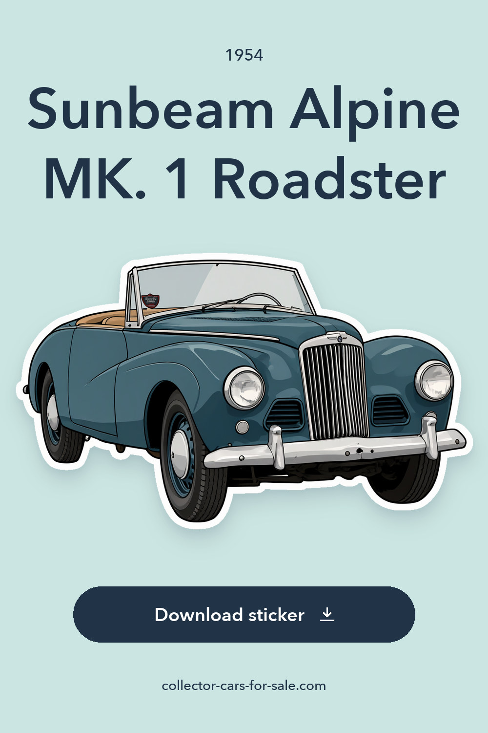 1954 Sunbeam Alpine MK. 1 Roadster sticker preview
