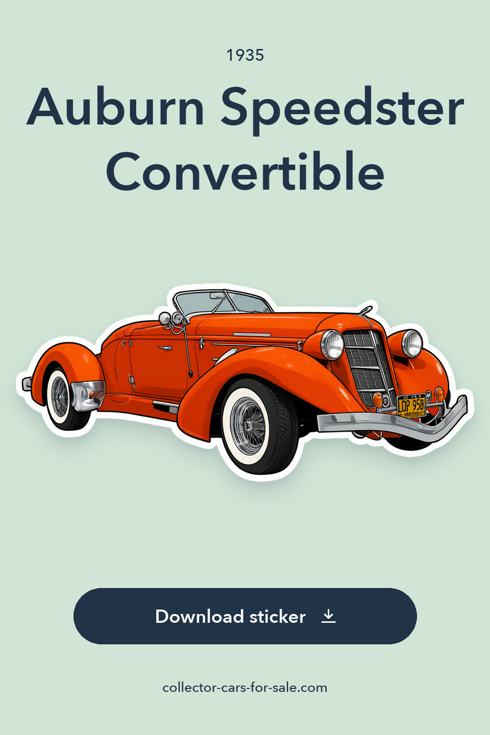 1935 Auburn Speedster Convertible sticker preview
