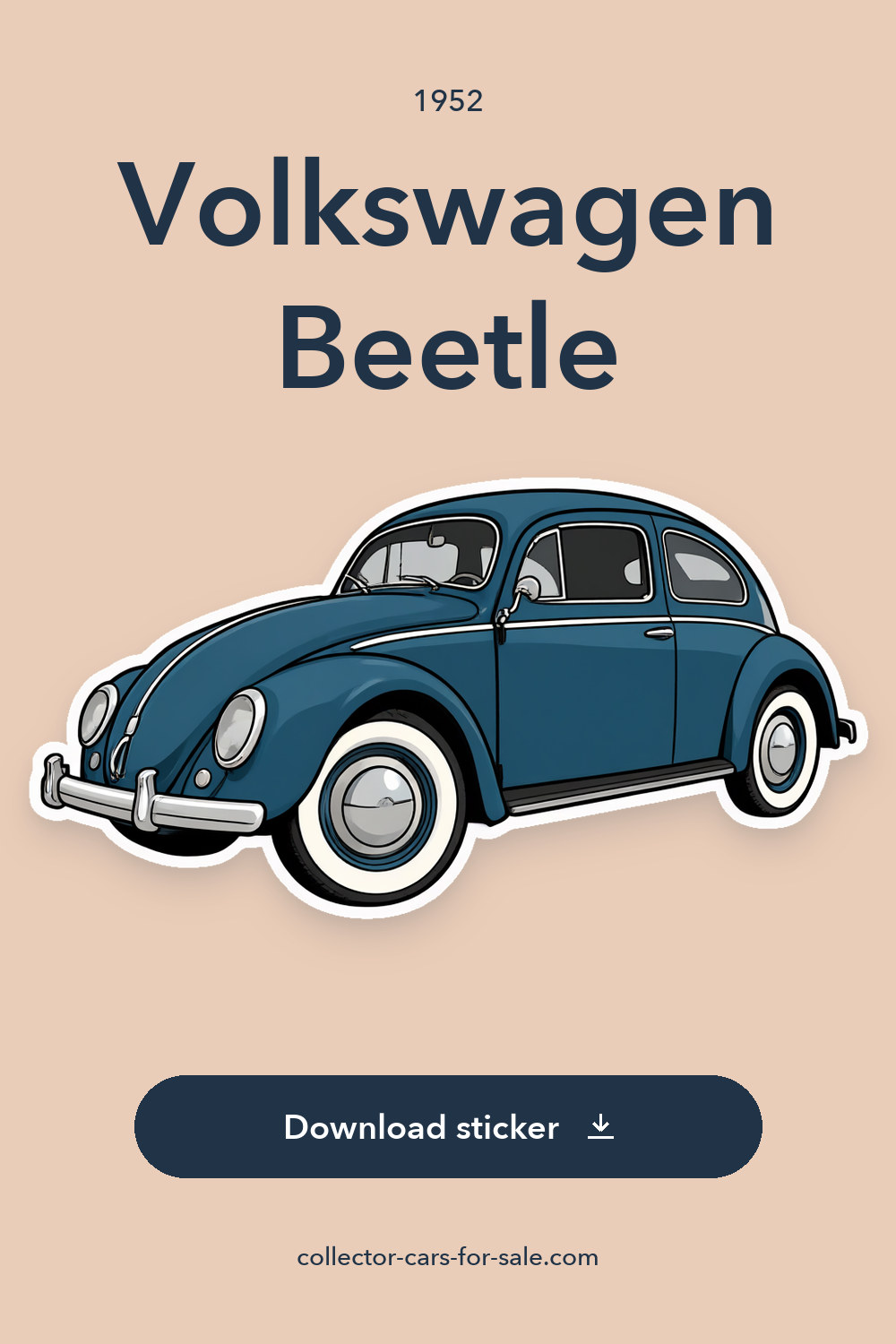 1952 Volkswagen Beetle – Classic 11 C sticker preview