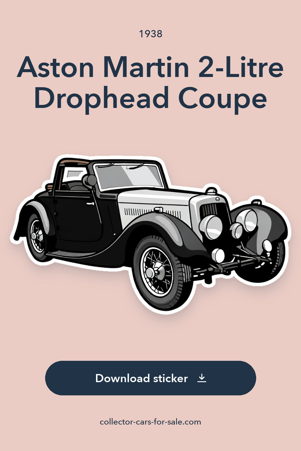 1938 Aston Martin 2-Litre Drophead Coupe sticker preview