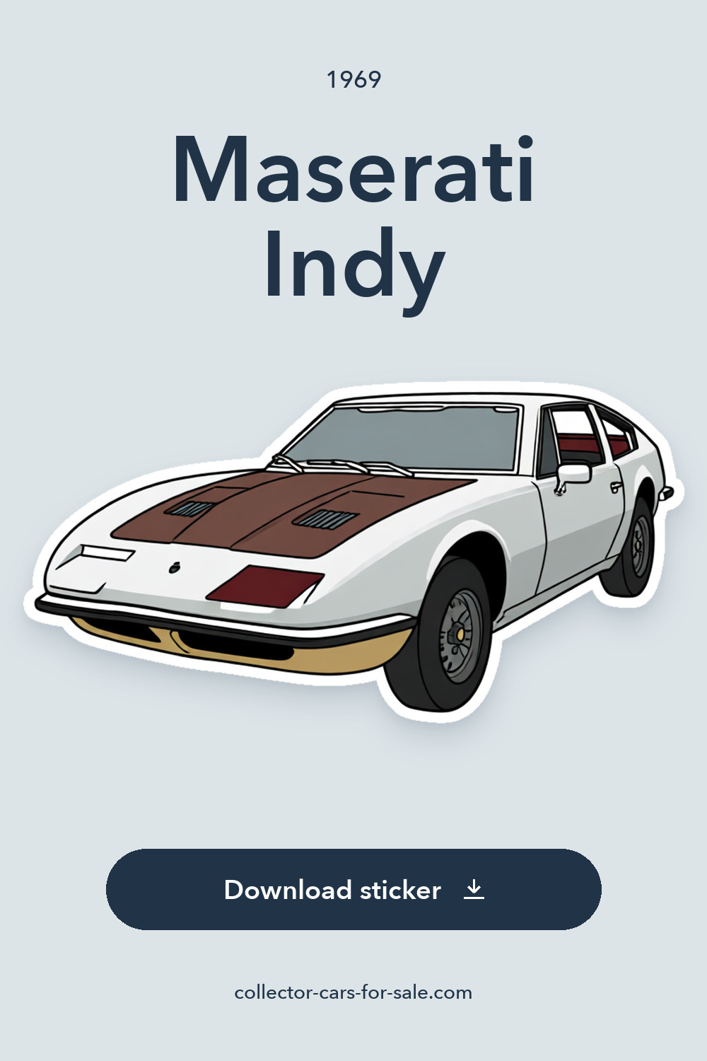 1969 Maserati Indy sticker preview