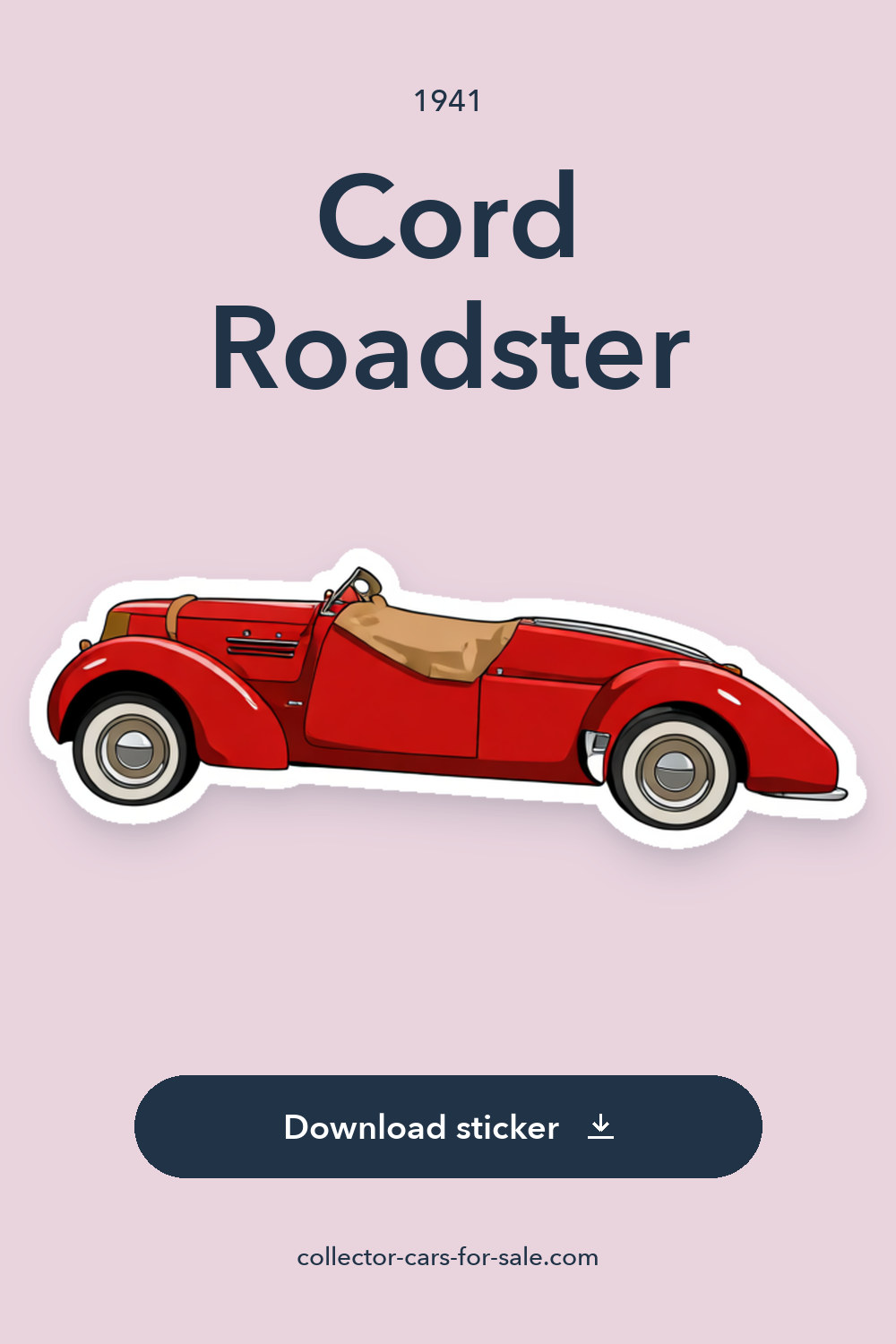 1941 Cord Roadster sticker preview