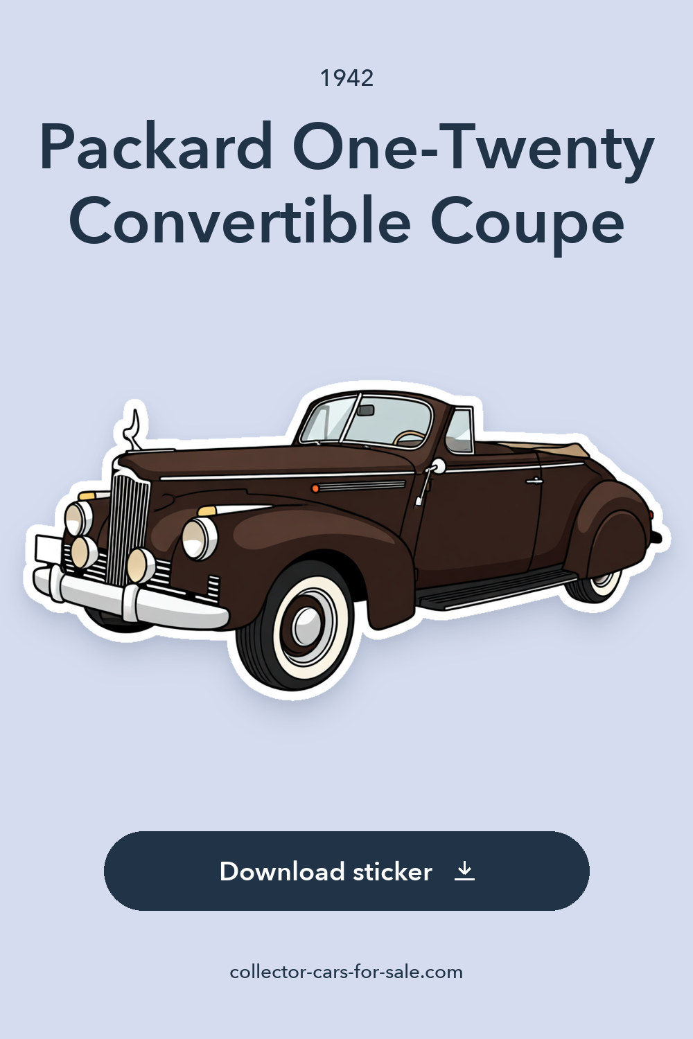 1942 Packard One-Twenty Convertible Coupe sticker preview