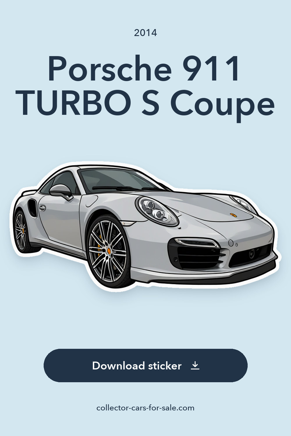 2014 Porsche 911 TURBO S Coupe sticker preview