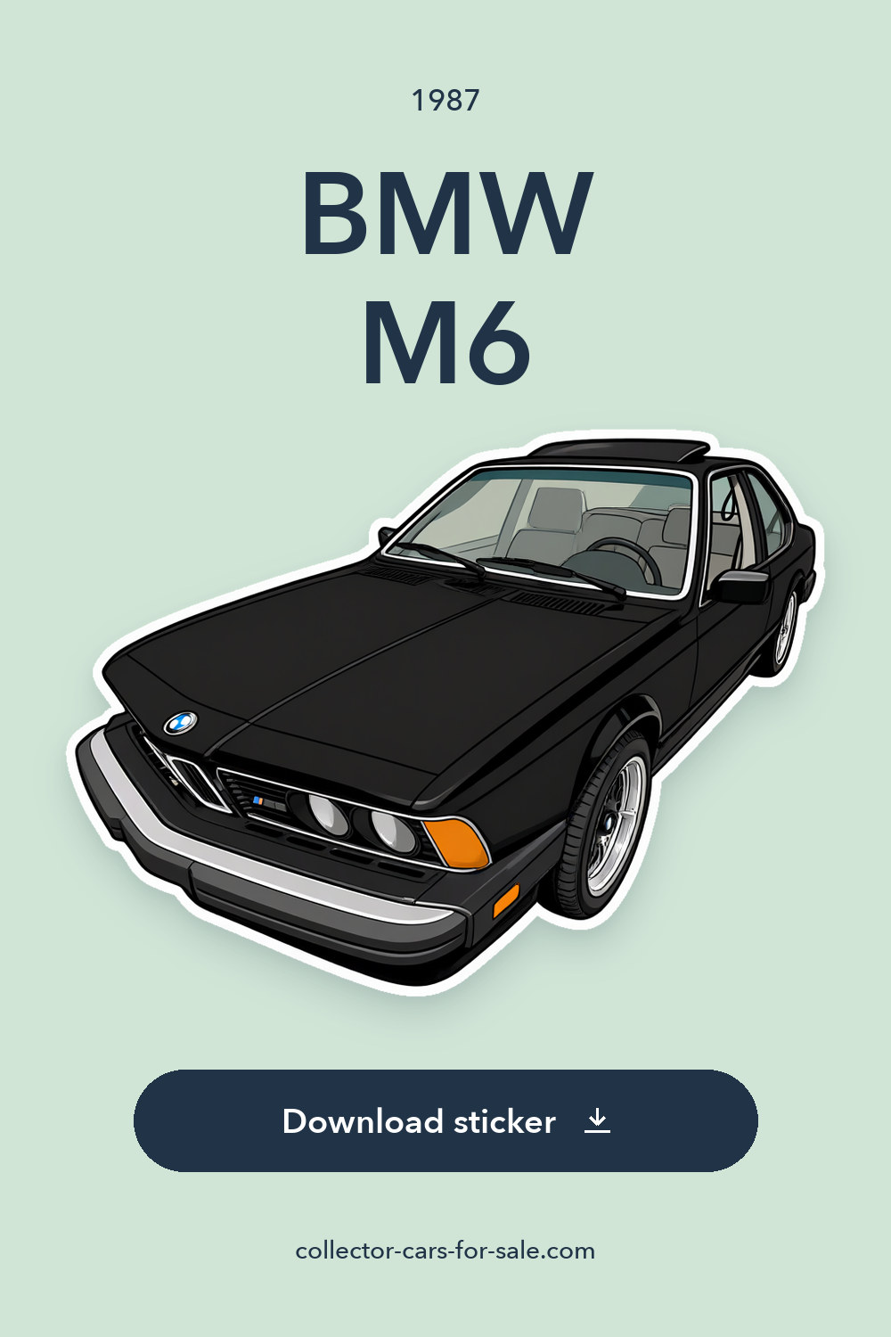 1987 BMW M6 sticker preview